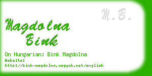 magdolna bink business card